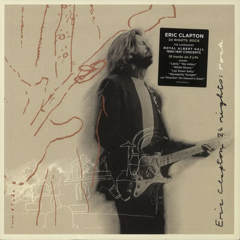 Eric Clapton 24 Nights: Rock + Hype Sticker UK 3-LP vinyl set