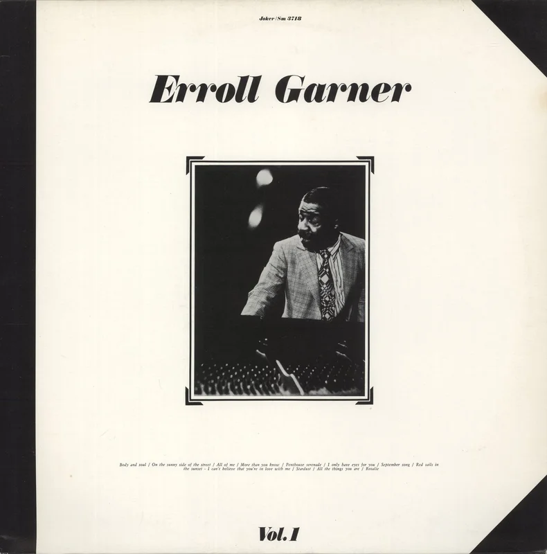 Erroll Garner Erroll Garner Volume 1 - Beige with blue label Italian Vinyl LP