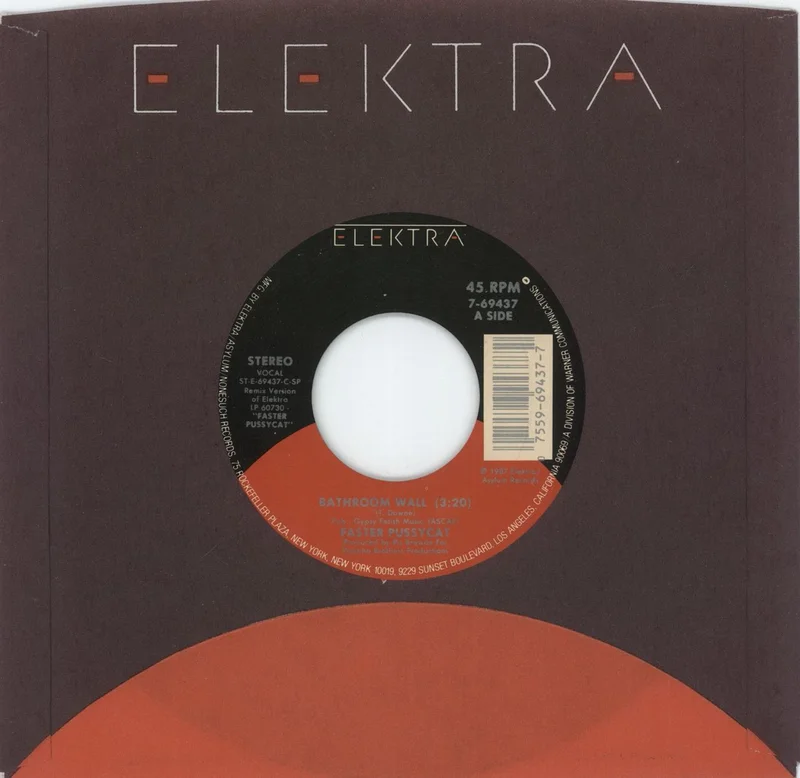 Faster Pussycat Bathroom Wall UK 7" vinyl