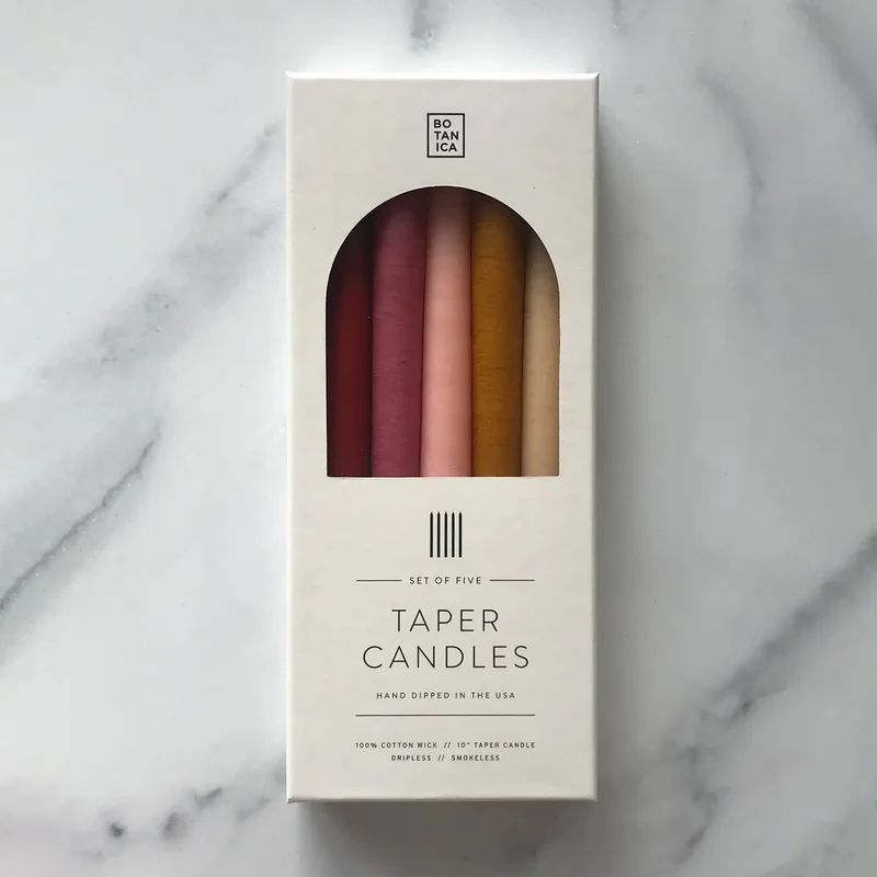 Fire Taper Candle Set 5pk