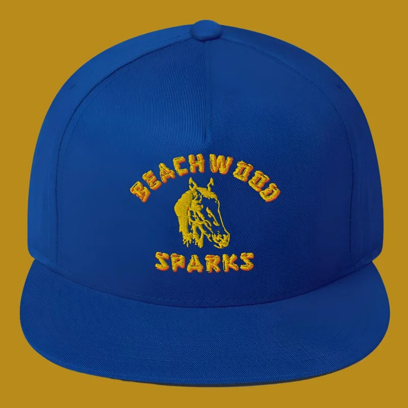 Flat Bill Cap BEACHWOOD SPARKS Horsey logo Royal Blue