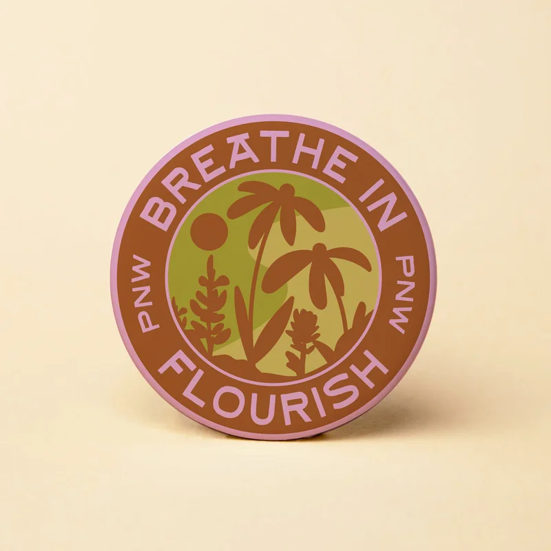 Flourish Round Magnet