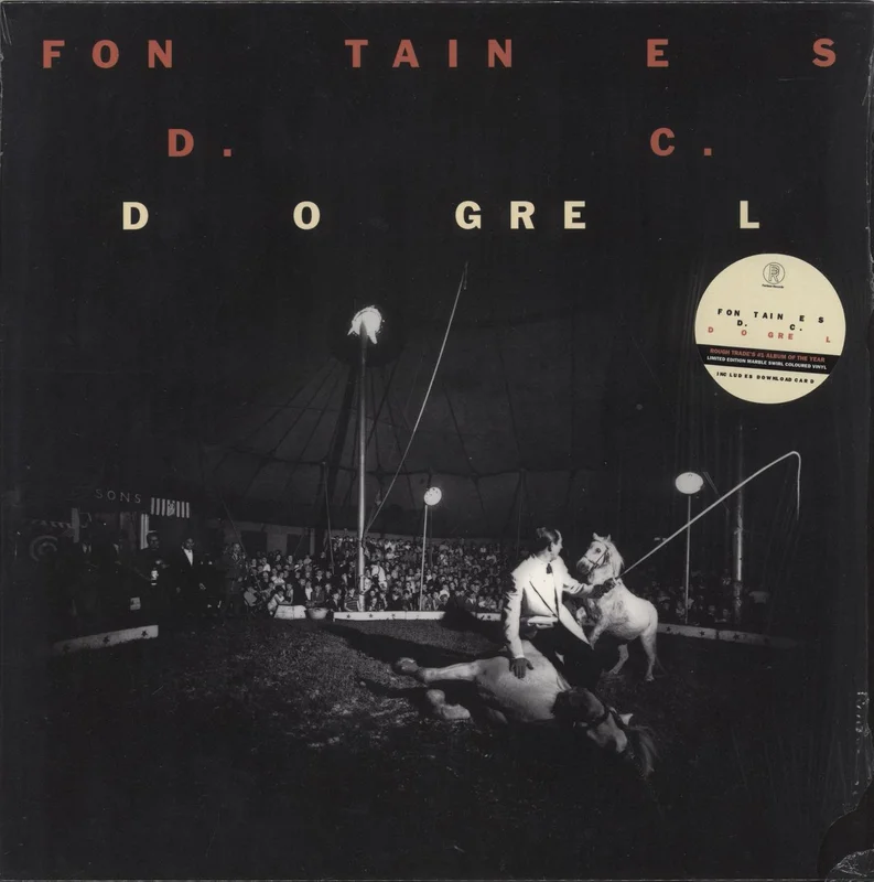 Fontaines D.C. Dogrel - Red & Black Swirl Marble Vinyl UK Vinyl LP