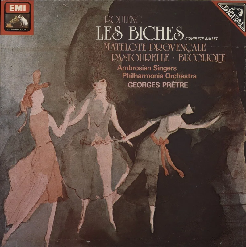 Francis Poulenc Poulenc: Les Biches Complete Ballet / Matelote Provenale / Pastourelle / Bucolique UK Vinyl LP