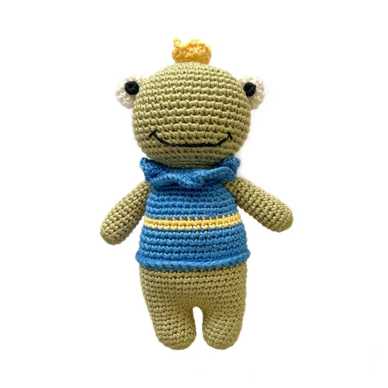 Francis the Frog Prince Hand-Crocheted Plush