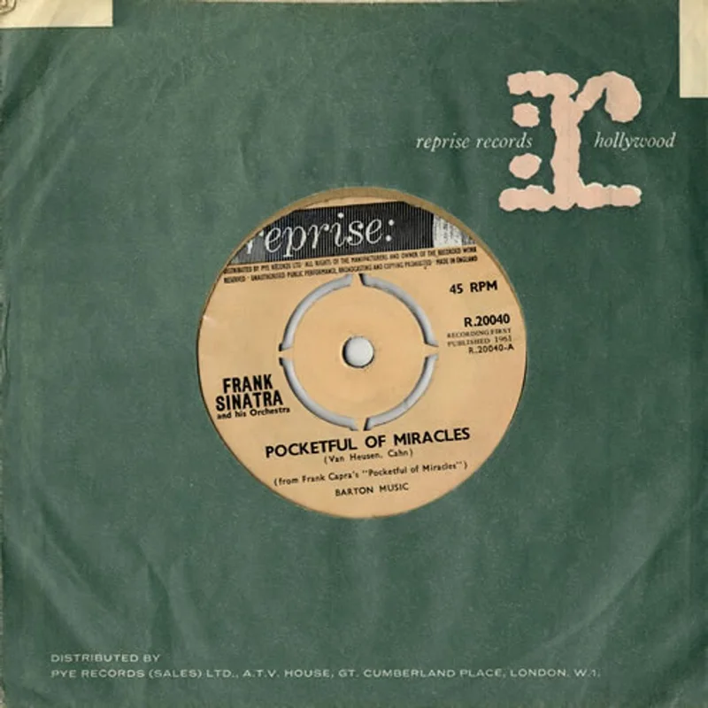 Frank Sinatra Pocketful Of Miracles UK 7" vinyl