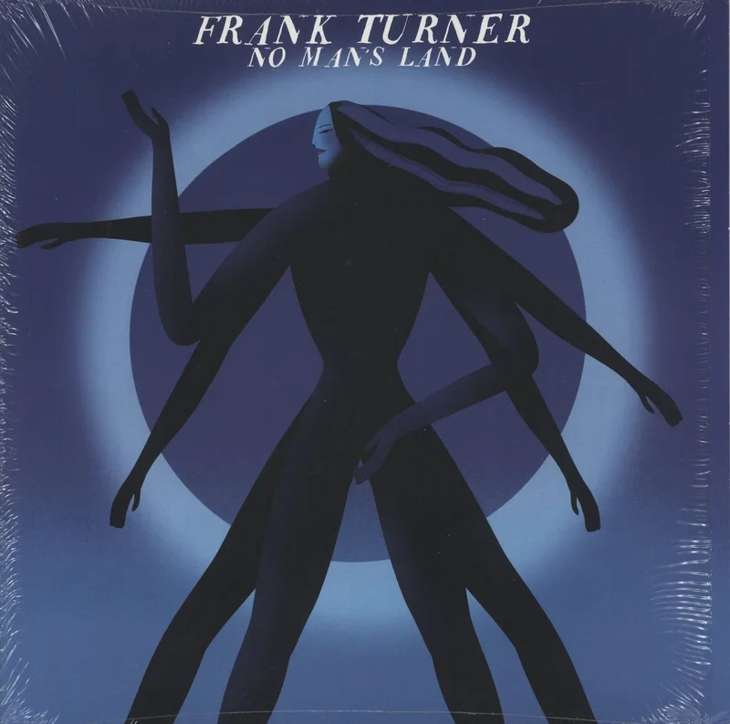 Frank Turner No Man's Land - Blue Vinyl - Autographed UK Vinyl LP