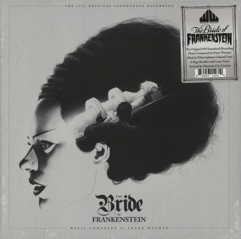 Franz Waxman The Bride of Frankenstein - Black & White Splatter Vinyl - Sealed US Vinyl LP
