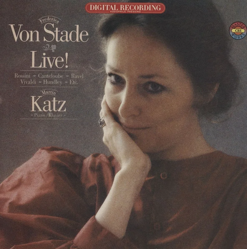 Frederica von Stade Von Stade Live! German Vinyl LP