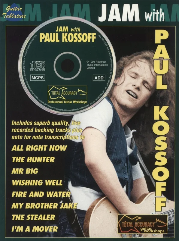 Free Jam With Paul Kossoff + CD UK Book