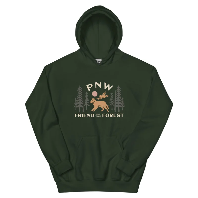Friend Of The Forest Unisex Hoodie Black