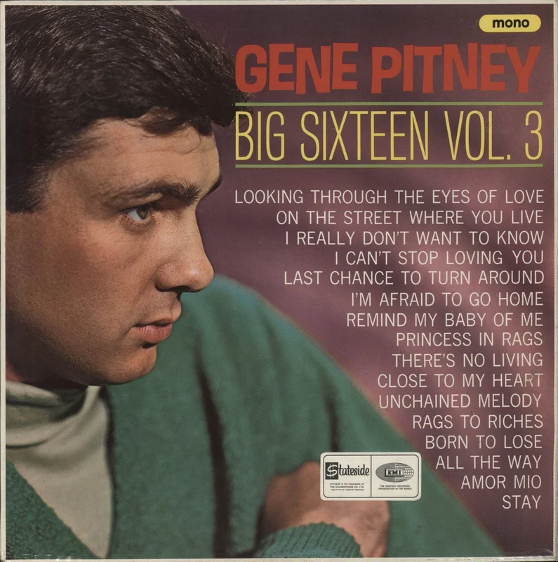 Gene Pitney Big Sixteen Vol. 3 UK Vinyl LP