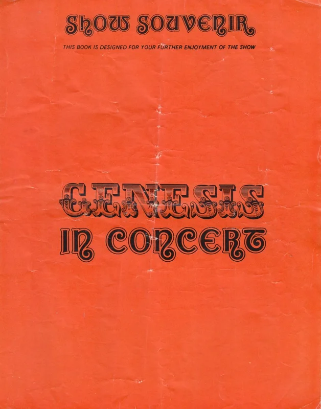 Genesis In Concert - Show Souvenir 1973 UK Tour programme