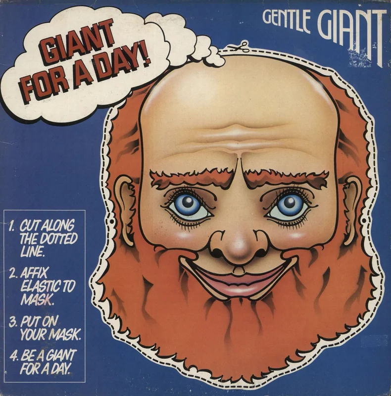 Gentle Giant Giant For A Day + Inner - VG UK Vinyl LP