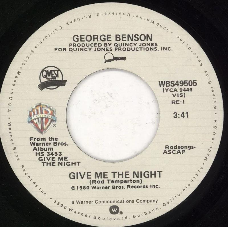 George Benson Give Me The Night US 7" vinyl