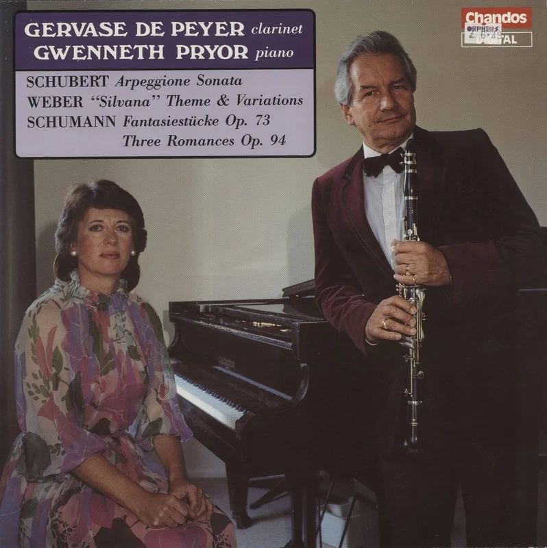 Gervase De Peyer Arpeggione Sonata / "Silvana" Theme & Variations / Fantasiestcke Op. 73 - Three Romances UK Vinyl LP