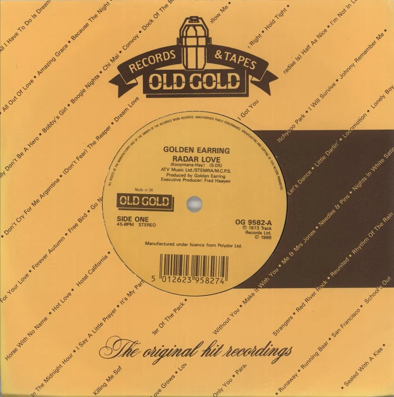 Golden Earring Radar Love UK 7" vinyl