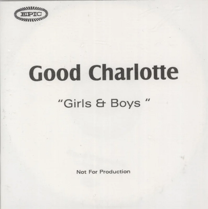 Good Charlotte Girls & Boys UK Promo CD-R acetate