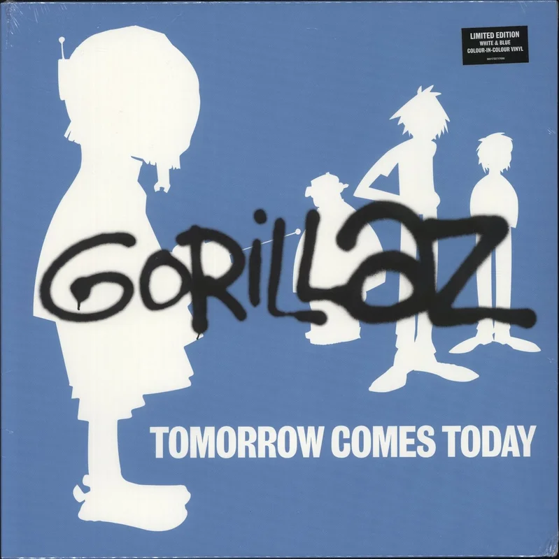 Gorillaz Tomorrow Comes Today - White & Blue Vinyl - Sealed UK 12" vinyl