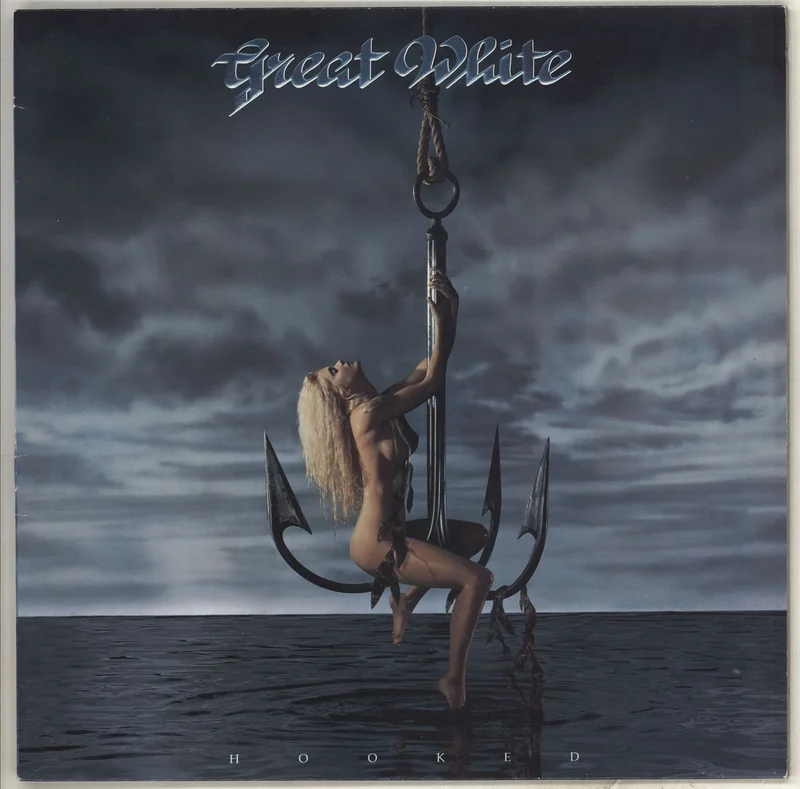 Great White Hooked - EX UK Vinyl LP