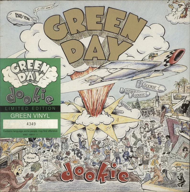 Green Day Dookie - Green Vinyl - VG German Vinyl LP