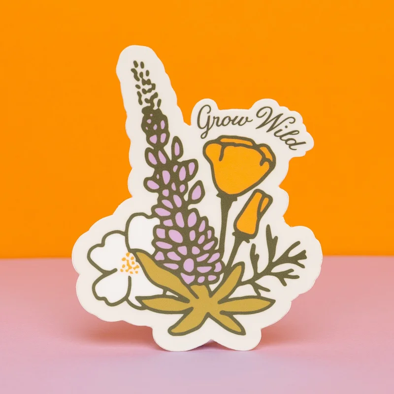Grow Wild Flowers Sticker