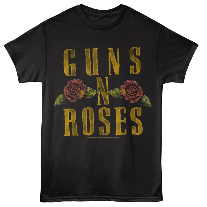 Guns N Roses Logo & Roses T-Shirt