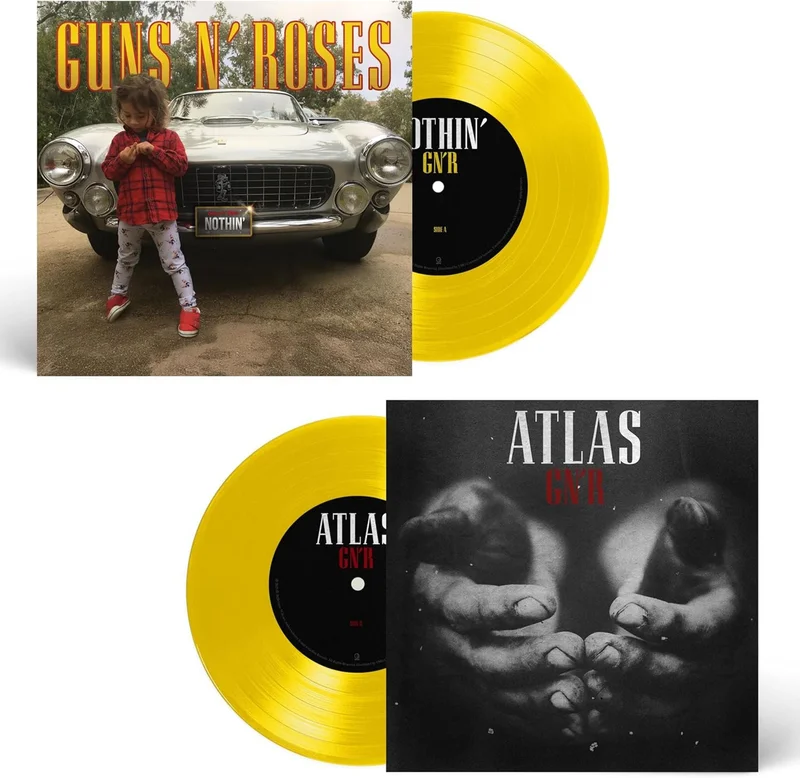 Guns N Roses Nothin' / Atlas - Canary Yellow Vinyl - Sealed UK 7" vinyl