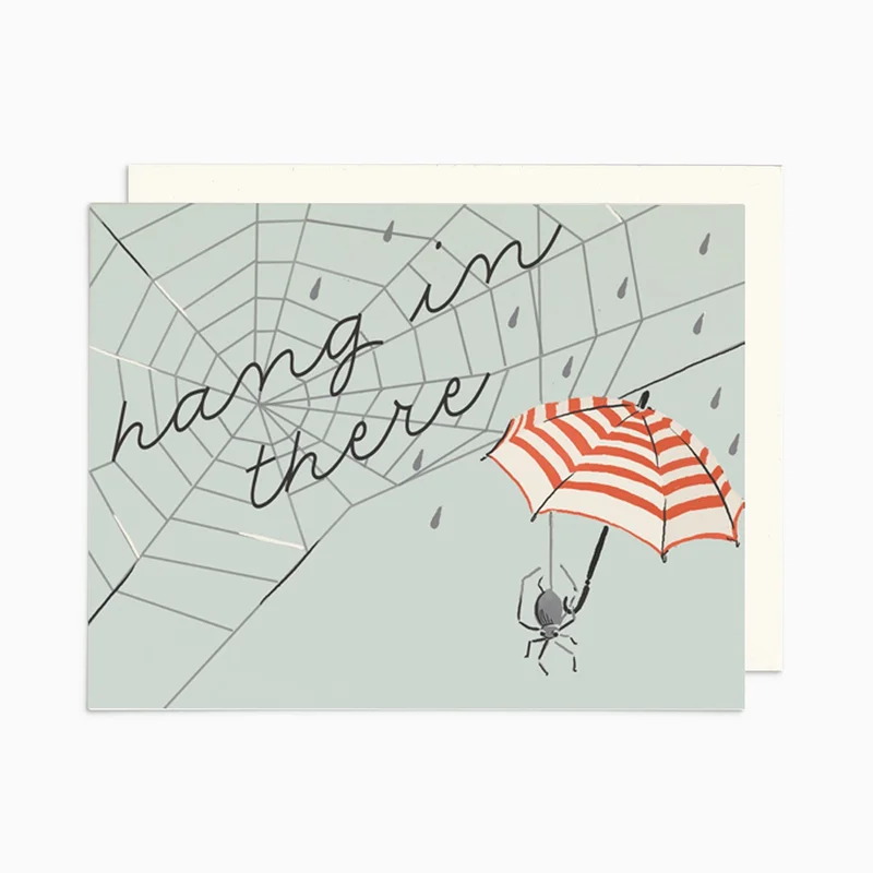 Hang In There Spider Card