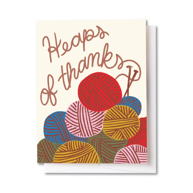 Heaps of Thanks Yarn Card