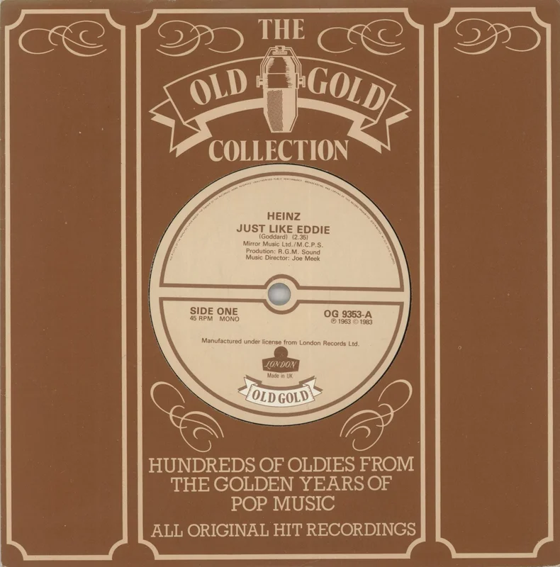 Heinz Just Like Eddie/Tell Me When UK 7" vinyl