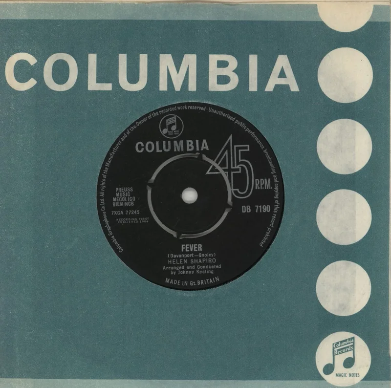 Helen Shapiro Fever UK 7" vinyl