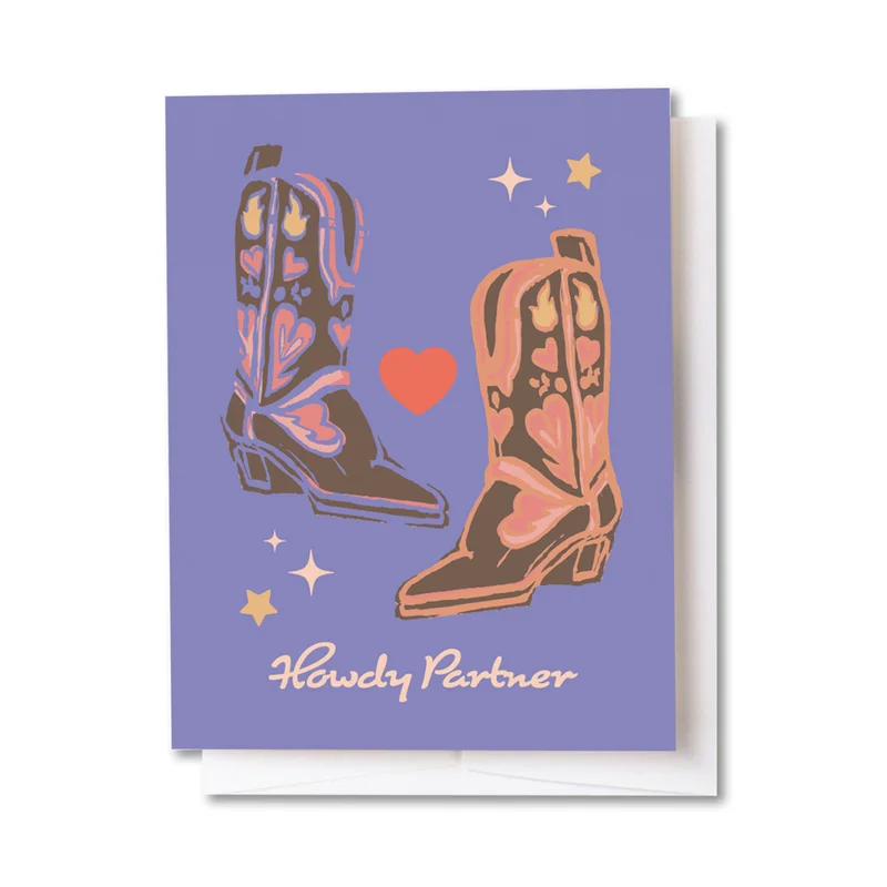 Howdy Partner Boots Card