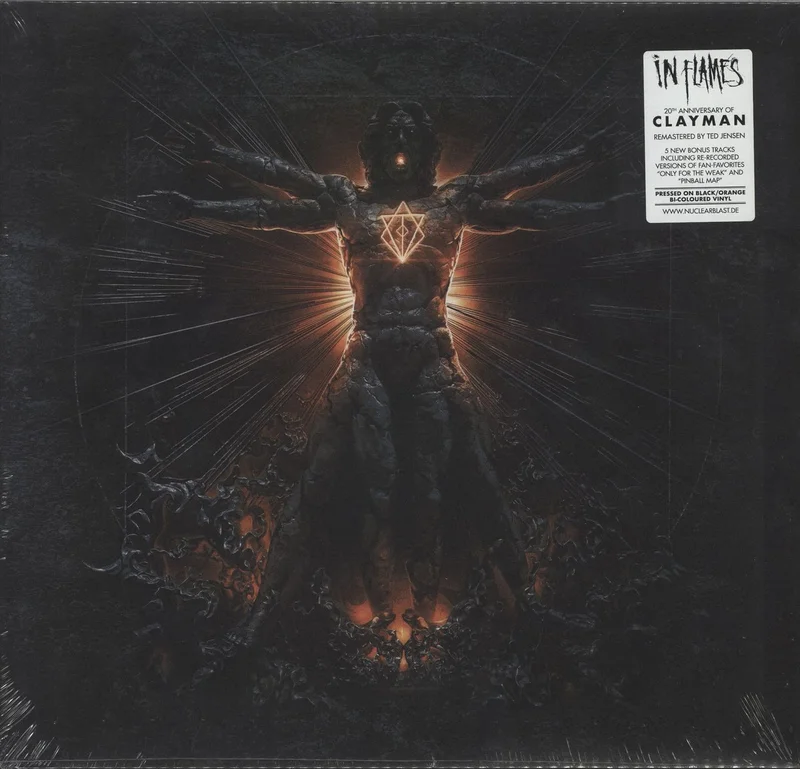 In Flames Clayman - 20th Anniversary Edition + 10" - Black/Orange Bi-Colour Vinyl - Sealed German Vinyl LP