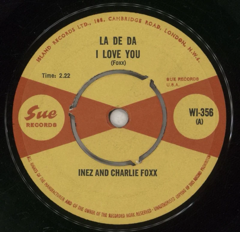 Inez & Charlie Foxx La De Da I Love You UK 7" vinyl