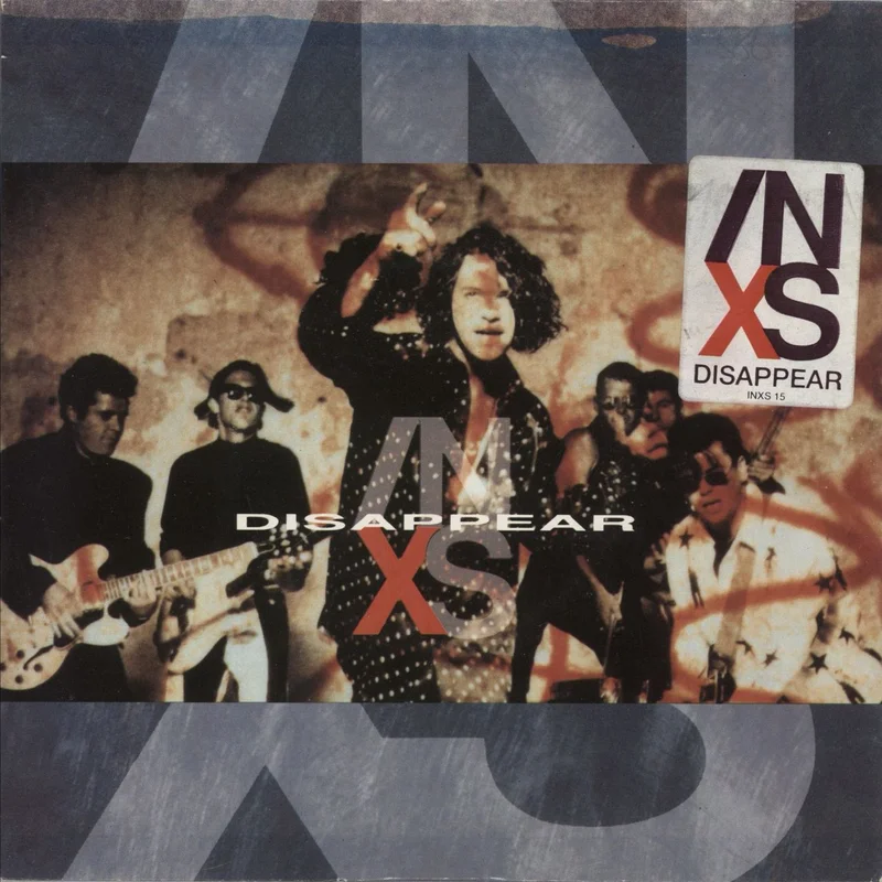 Inxs Disappear - Hype-Sticker UK 7" vinyl