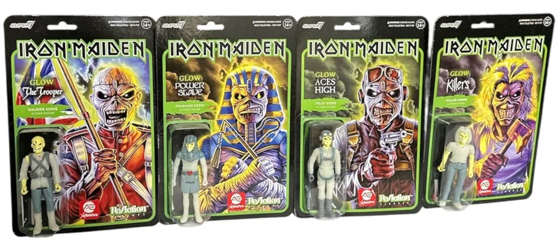 Iron Maiden 4 Glow-In-The-Dark Eddie Figures US Toy