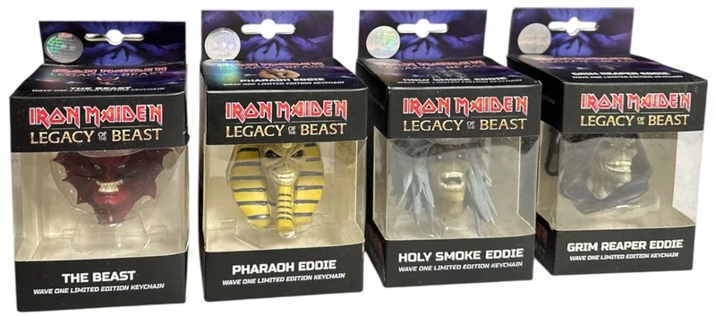 Iron Maiden Complete Collection of Legacy of the Beast Keychains - Wave 1 UK Memorabilia