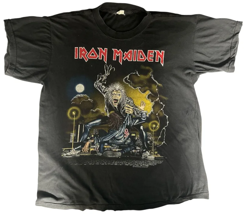 Iron Maiden No Prayer On The Road - Vintage Original UK T-shirt