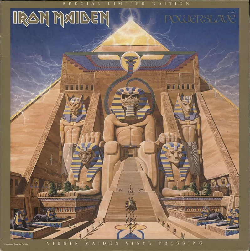 Iron Maiden Powerslave - Virgin Vinyl US Promo Vinyl LP