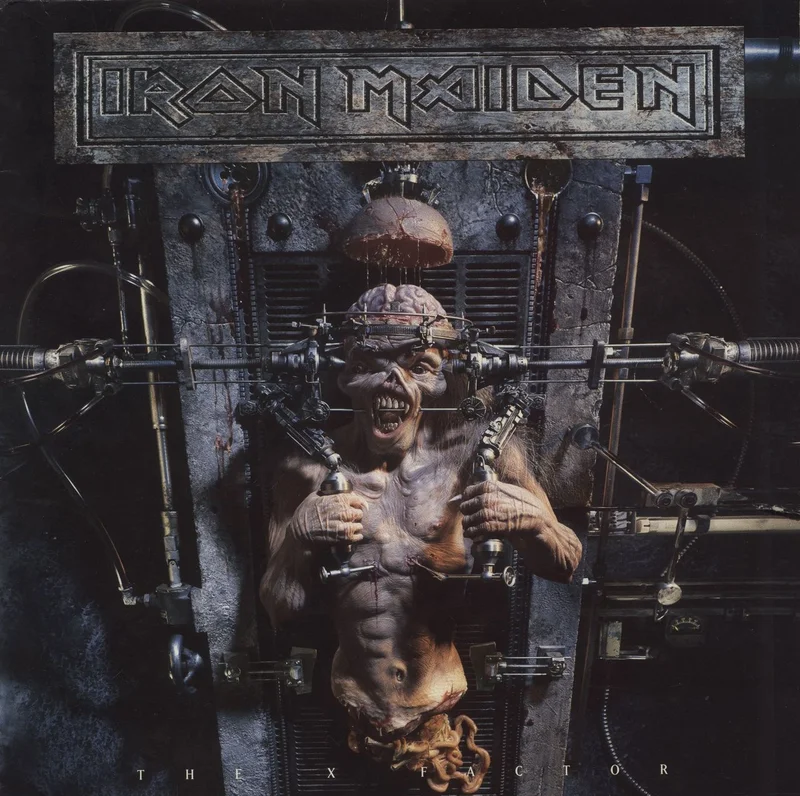 Iron Maiden The X Factor - Clear Vinyl + Insert - VG/EX UK 2-LP vinyl set