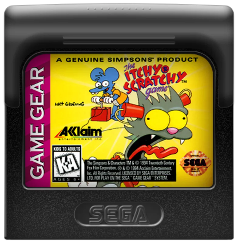 Itchey and Scratchy Game - GAME GEAR