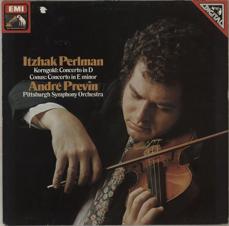 Itzhak Perlman Korngold: Concerto In D / Conus: Concerto In E Minor UK Vinyl LP