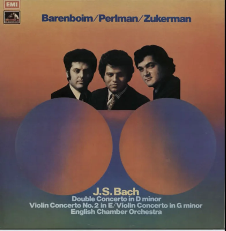 Itzhak Perlman & Pinchas Zukerman J.S. Bach: Double Concerto In D Minor / Violin Concerto No.2 In E / Violin Concerto In G Minor Israeli Vinyl LP