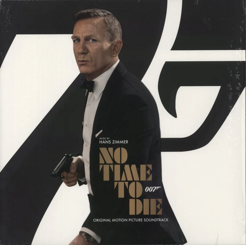 James Bond No Time To Die - Black Vinyl + Autographed UK 2-LP vinyl set