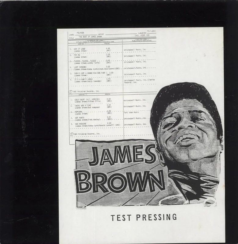 James Brown The Best Of James Brown - Test Pressing US Vinyl LP