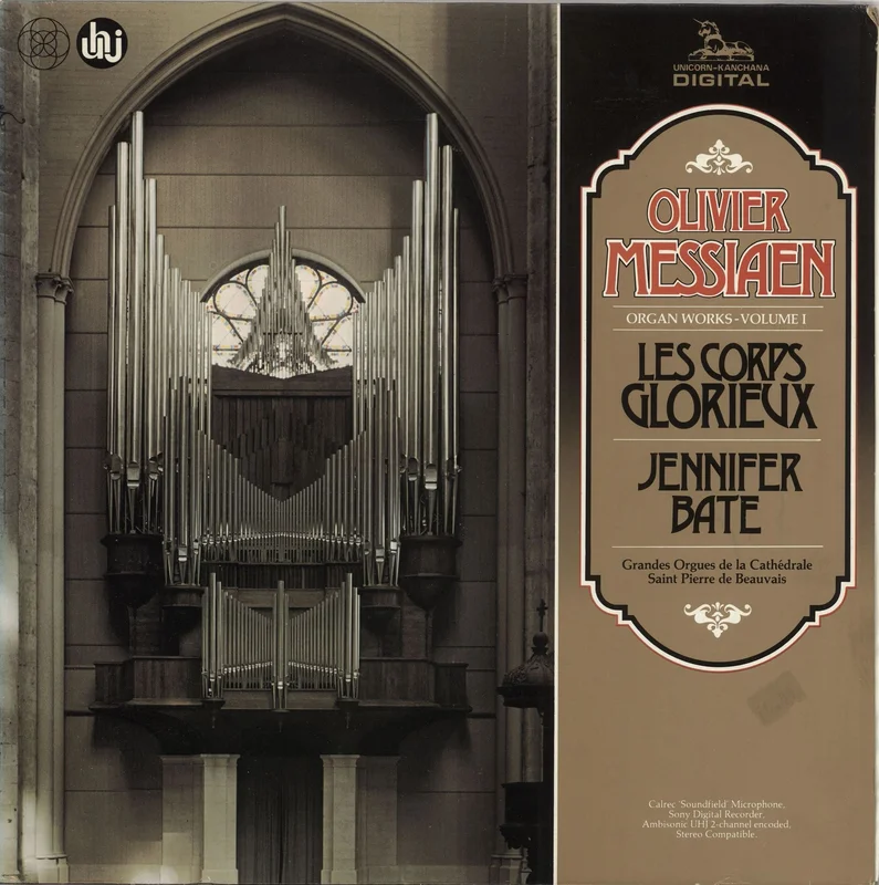 Jennifer Bate Messiaen: Organ Works - Volume I: Les Corps Glorieux Dutch Vinyl LP