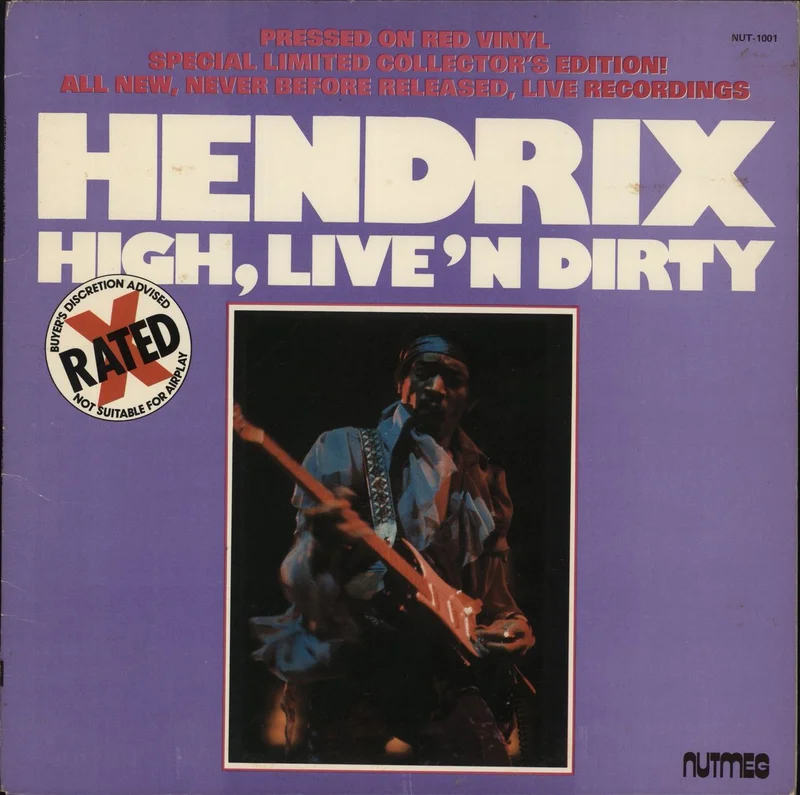 Jimi Hendrix High, Live 'n Dirty - Red Vinyl - VG US Vinyl LP