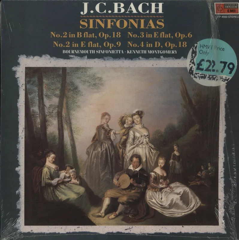 Johann Christian Bach J. C. Bach: Sinfonias UK Vinyl LP