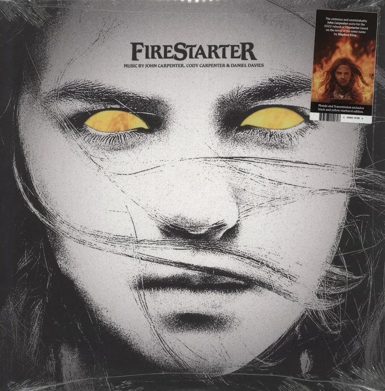John Carpenter Firestarter - Black And Yellow Staburst Vinyl - Sealed US Vinyl LP